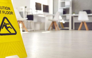 Office floor being cleaned by Silver Arch Facility solutions